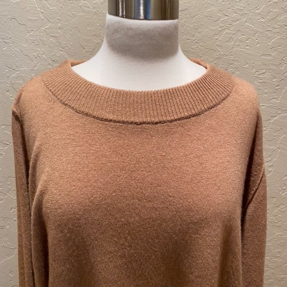 J Crew camel crew neck sweater XL - Picture 2 of 6